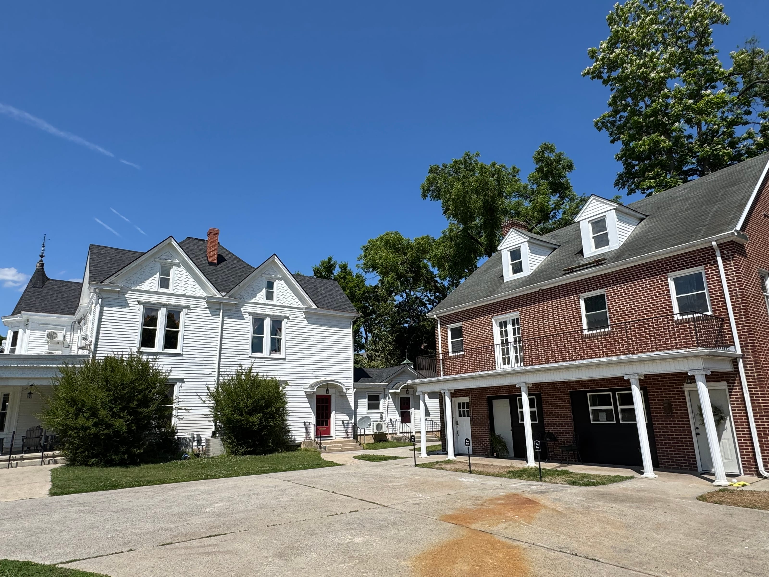 View of the Carriage House beside the Main House at Blue Ridge Abbey